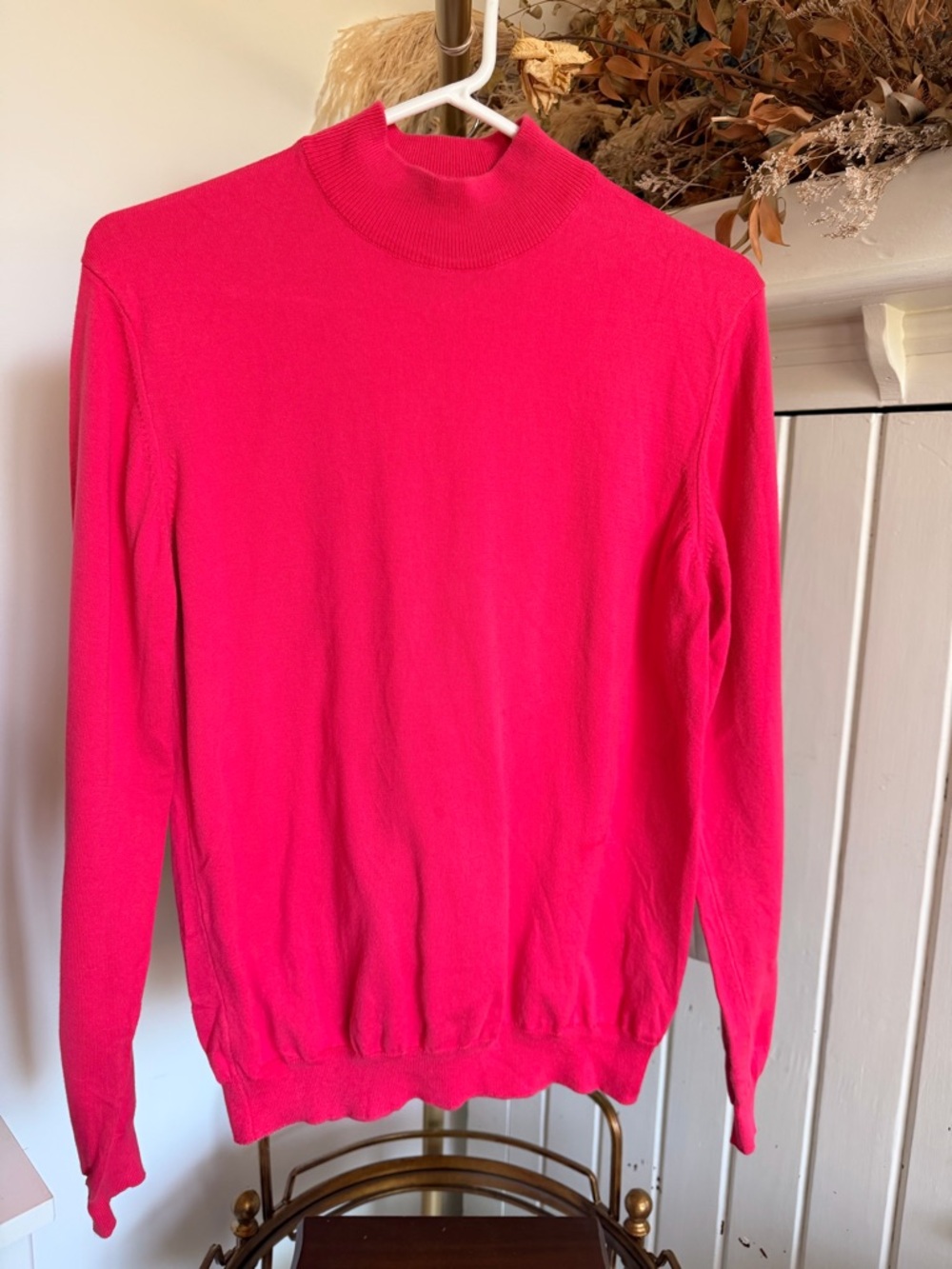 Burberry Hot Pink Mock Neck Sweater